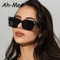 Retro Square Black Sunglasses – Luxury Designer UV400, Unisex Outdoor