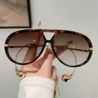 Luxury Designer Oversized Pilot Sunglasses