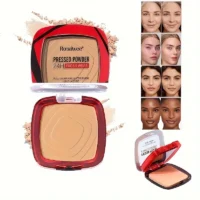 24H Matte Pressed Powder – Full Coverage with Puff Applicator