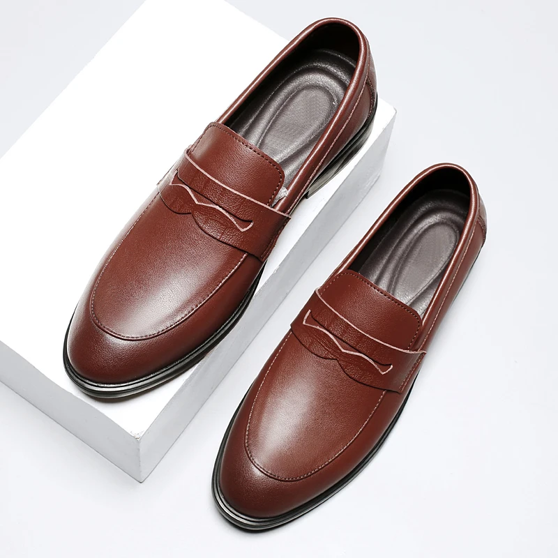 Men’s Genuine Leather Loafers – Summer Slip-On with Massage Insole | SIVER - Image 2