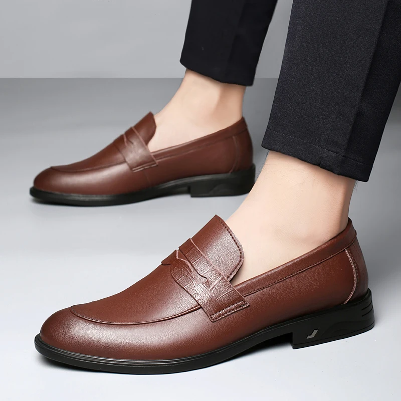 Men’s Genuine Leather Loafers – Summer Slip-On with Massage Insole | SIVER - Image 3