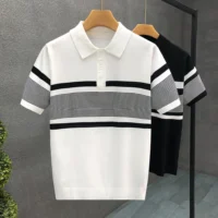 Men's Polo Shirt – Solid Knit, Buttoned Regular Fit for Smart Summer Wear | SIVER