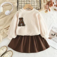 Girls’ Sweet Autumn/Winter Party Outfit