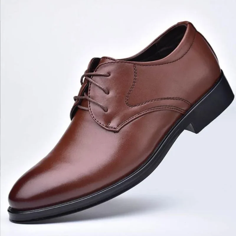 Men’s PU Lace-Up Dress Shoes – Pointed Toe Party Style | SIVER - Image 6