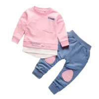 Girls’ Spring & Autumn 2-Piece Casual Outfit Set